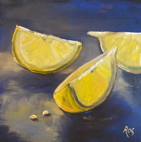 Still life of lemon slices