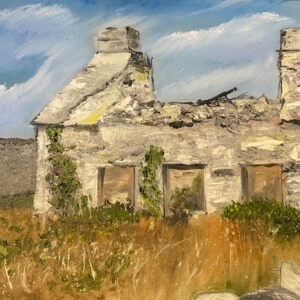 "Derelict Welsh Cottage" Greetings card