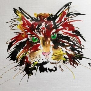 "Attitude Cat Alpha" Greetings card