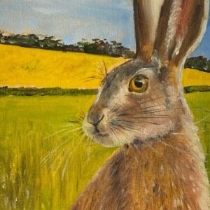"August Hare" Greetings card