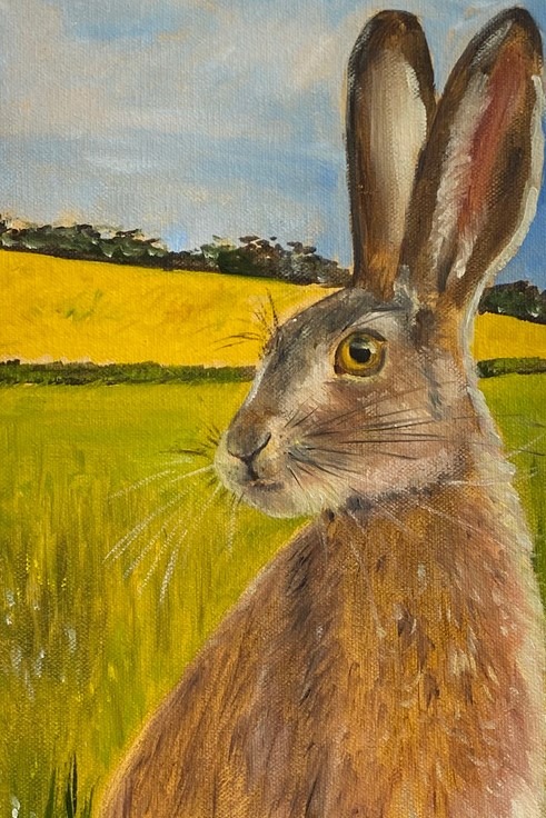 "August Hare" Greetings card