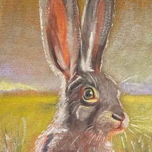 "Early Morning Hare" Greetings card