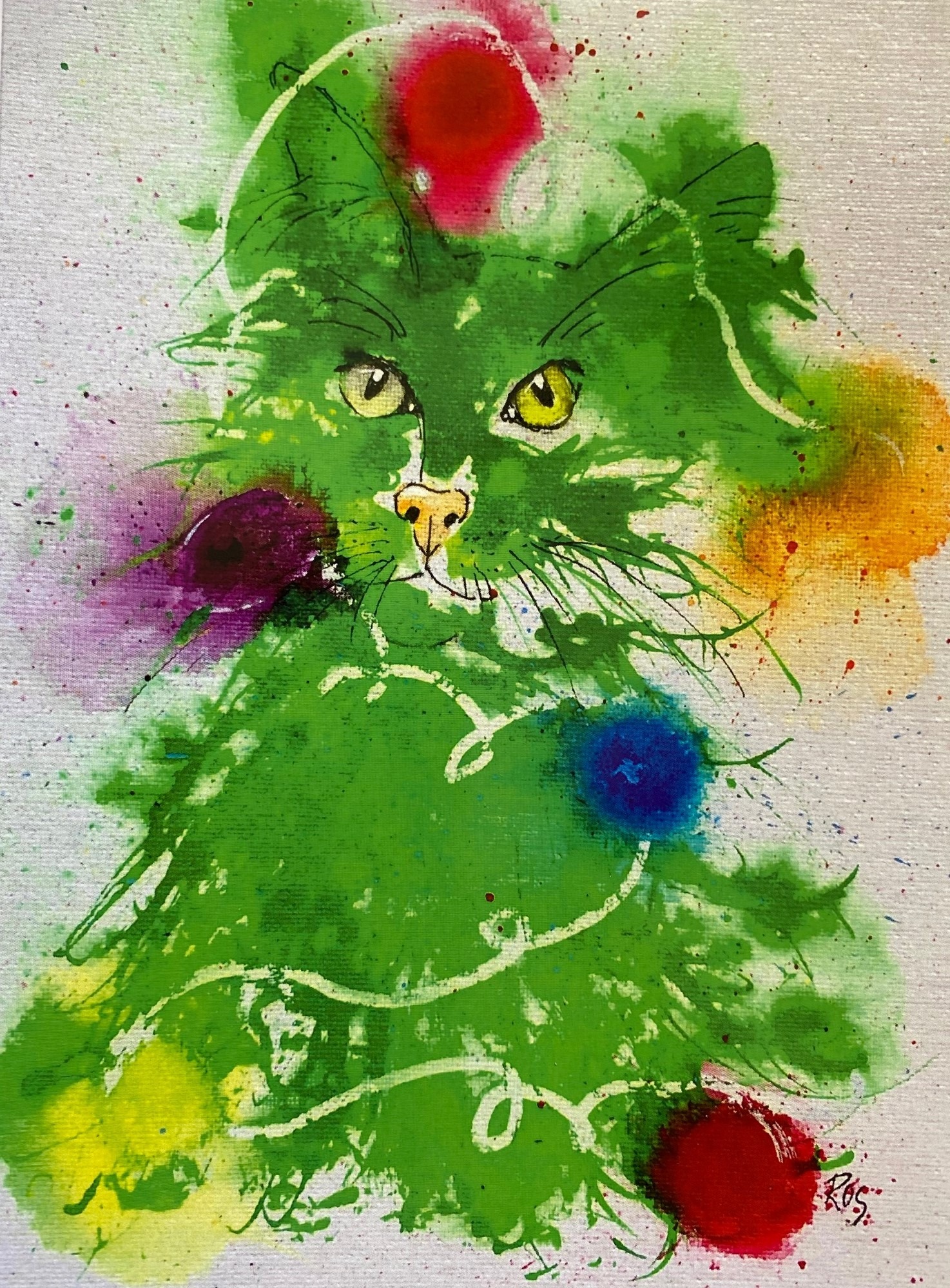 "Fairy Lights" Christmas card