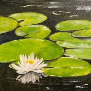 "Waterlily" Greetings Card (Square)