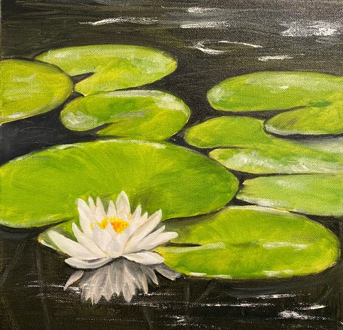 "Waterlily" Greetings Card (Square)