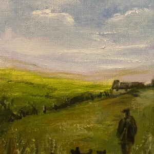 "Morning Walkies" Greetings card